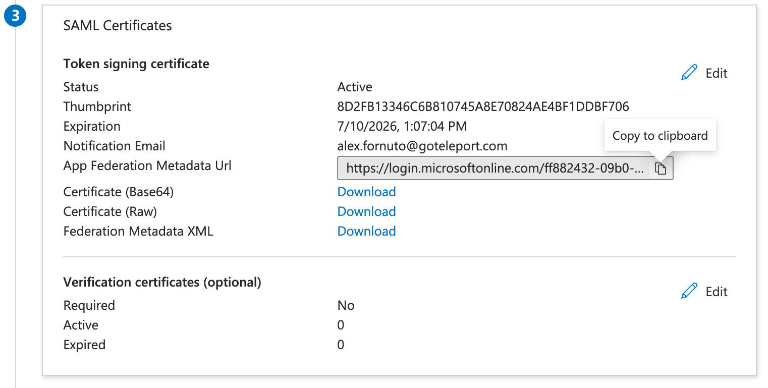 Download Federation Metadata XML