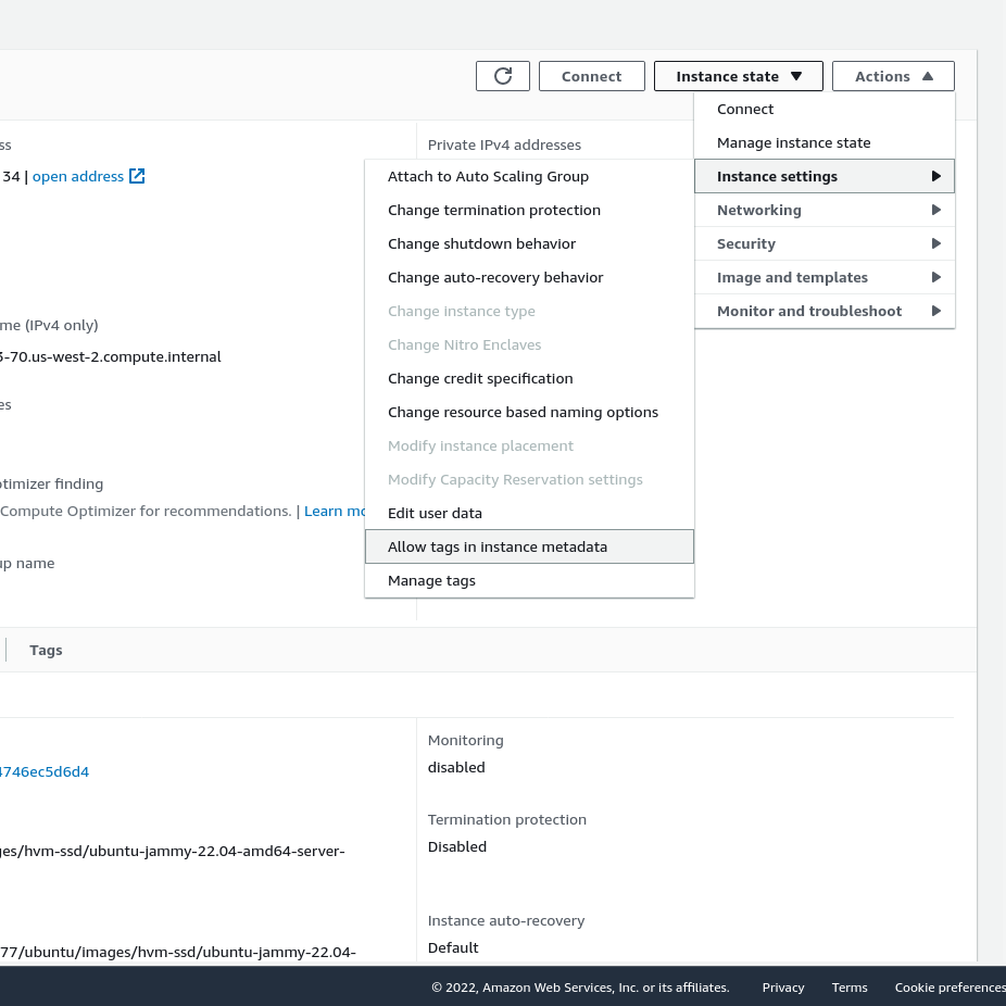 Instance Settings